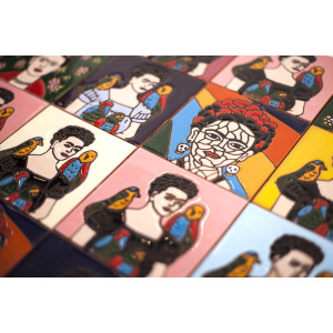 Fridas - Farbiges Patchwork im Pop-art Stil