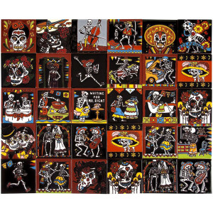Catrina Mexikanische Fliesen mit Tod - Patchwork aus Mexiko