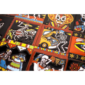 Catrina Mexikanische Fliesen mit Tod - Patchwork aus Mexiko