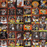 Catrina Mexikanische Fliesen mit Tod - Patchwork aus Mexiko