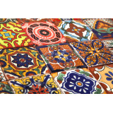 Caliente -  talavera patchwork aus Mexiko - 5x5 cm
