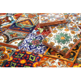 Caliente -  talavera patchwork aus Mexiko - 5x5 cm