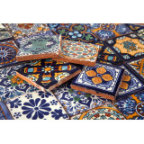 Tonito -  mexikanische Talavera Fliesen Patchwork - 5 x 5 cm