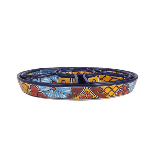 Redondo - Keramikplatte Talavera für Snacks - 7-teilig
