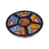 Redondo - Keramikplatte Talavera für Snacks - 7-teilig