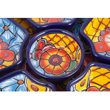Redondo - Keramikplatte Talavera für Snacks - 7-teilig