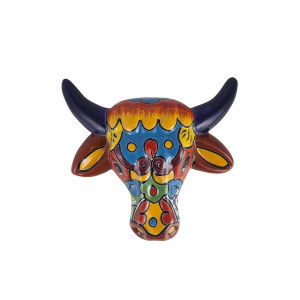 Vaca - dekorativer Kopf einer Kuh - Talavera-Keramik