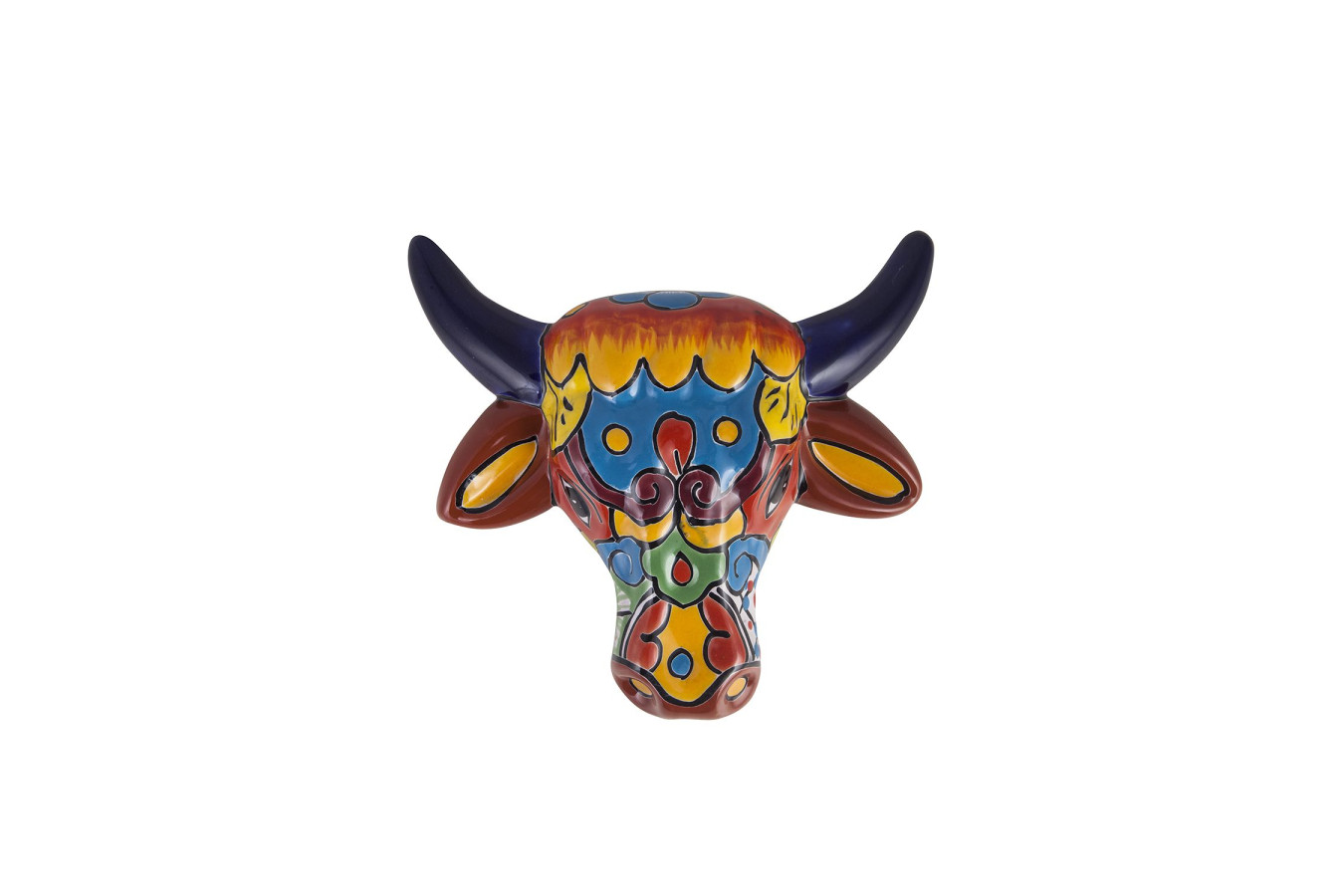 Vaca - dekorativer Kopf einer Kuh - Talavera-Keramik