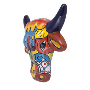 Vaca - dekorativer Kopf einer Kuh - Talavera-Keramik