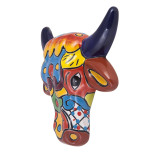 Vaca - dekorativer Kopf einer Kuh - Talavera-Keramik
