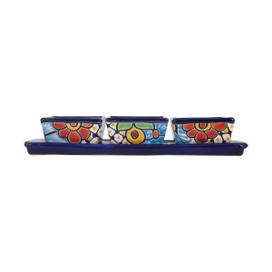 Cuadros - Talavera keramik Snack Teller - 4 Teile