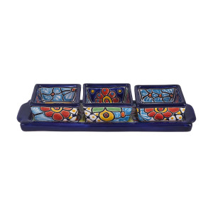 Cuadros - Talavera keramik Snack Teller - 4 Teile