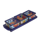Cuadros - Talavera keramik Snack Teller - 4 Teile