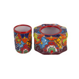 Fuego - Keramik-Badezimmer-Set aus Mexiko