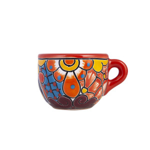Chocolatera - Großer Keramikbecher Talavera Stil