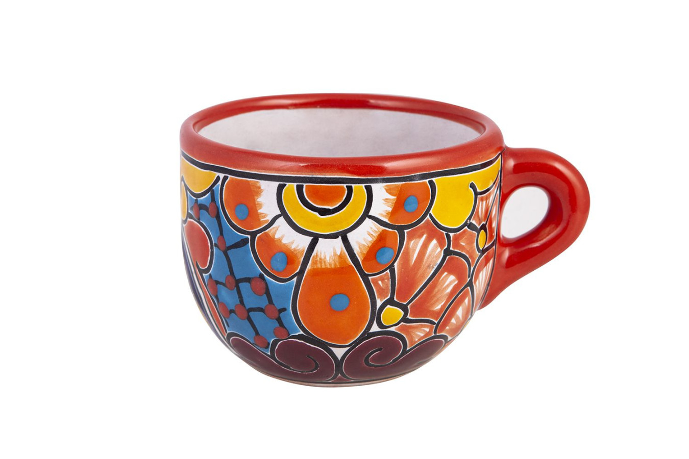 Chocolatera - Großer Keramikbecher Talavera Stil