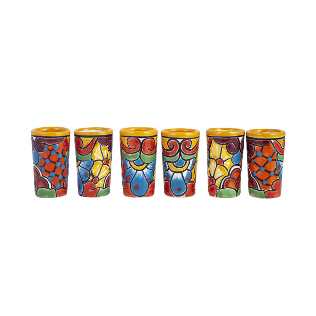 Tequilero - ein Set von Keramik Talaver Gläsern - 6 Stück