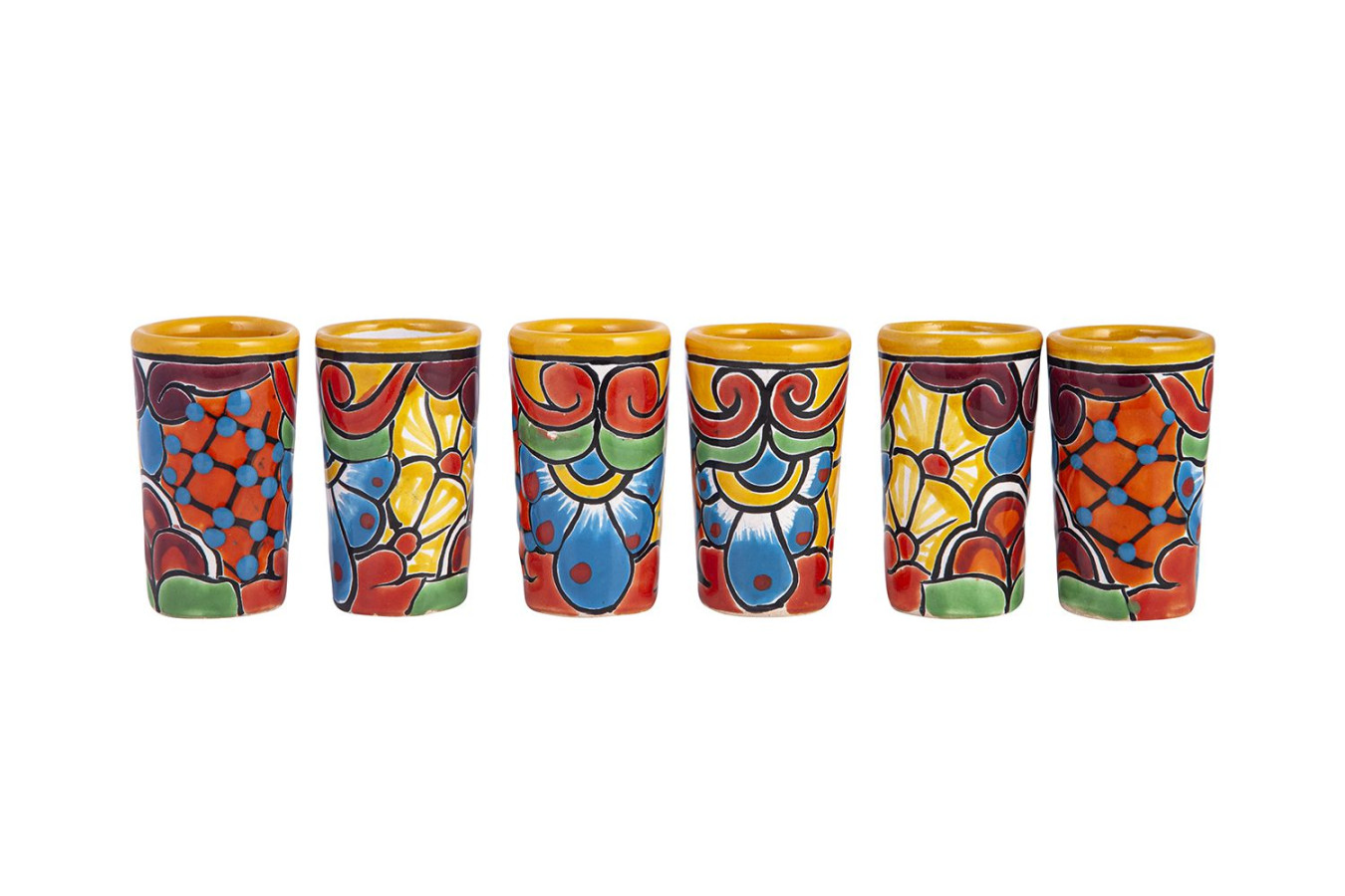 Tequilero - ein Set von Keramik Talaver Gläsern - 6 Stück
