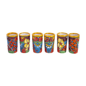 Tequilero - ein Set von Keramik Talaver Gläsern - 6 Stück