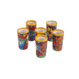 Tequilero - ein Set von Keramik Talaver Gläsern - 6 Stück