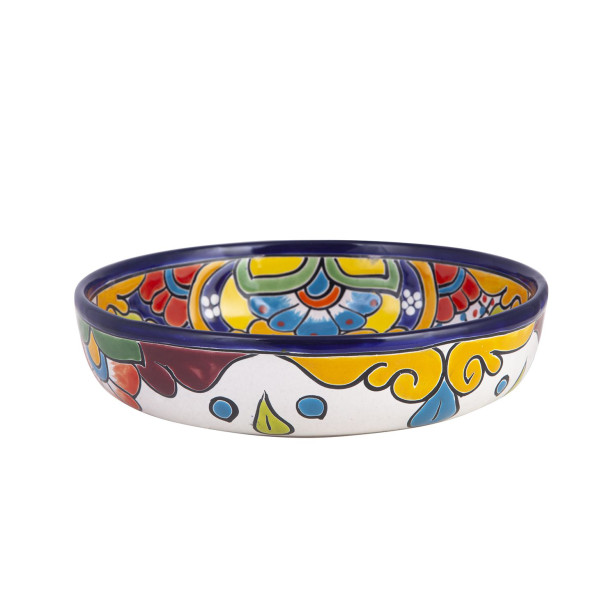 Charola - verzierte Platte aus Talavera aus Mexiko