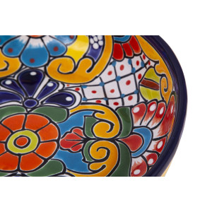 Charola - verzierte Platte aus Talavera aus Mexiko