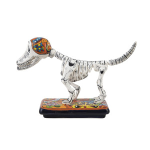 Perro y hueso - originelle Hundefigur in Talavera-Technik