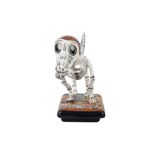 Perro y hueso - originelle Hundefigur in Talavera-Technik