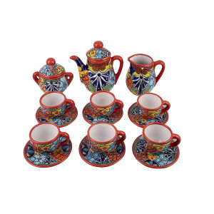 Juego - Teeservice - Talavera Keramik - 9 Teile
