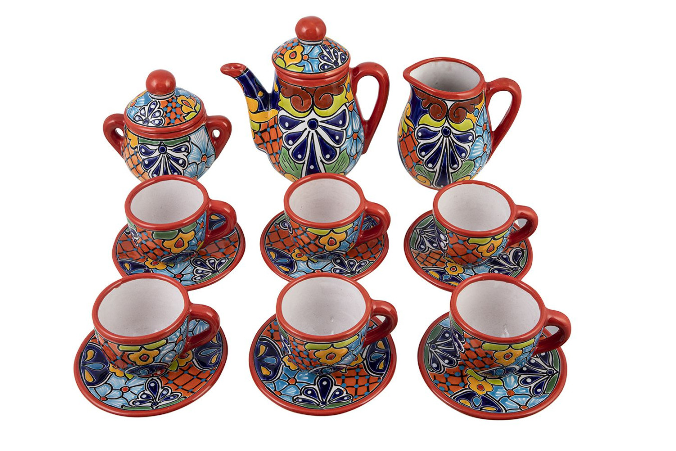 Juego - Teeservice - Talavera Keramik - 9 Teile