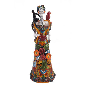 Frida con rebozo - traditionelle Figur von La catrina aus Mexiko