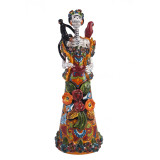 Frida con rebozo - traditionelle Figur von La catrina aus Mexiko
