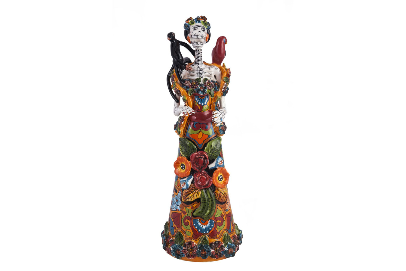 Frida con rebozo - traditionelle Figur von La catrina aus Mexiko