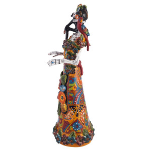 Frida con rebozo - traditionelle Figur von La catrina aus Mexiko