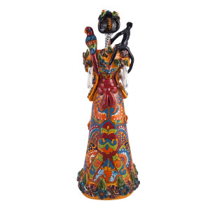 Frida con rebozo - traditionelle Figur von La catrina aus Mexiko