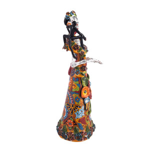 Frida con rebozo - traditionelle Figur von La catrina aus Mexiko