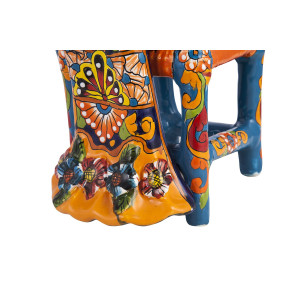 Frida Sentada - traditionelle Talavera-Statue aus Mexiko