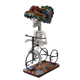 Ciclista catrina - Statue von La Catrina auf einem Fahrrad