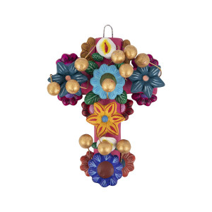 Cruz con flores - Symbol des Kreuzes - Kunsthandwerk aus Mexiko