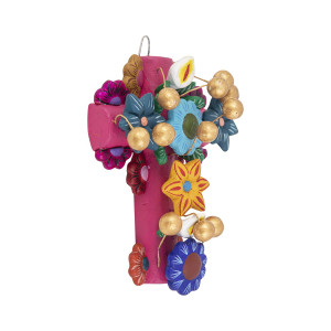 Cruz con flores - Symbol des Kreuzes - Kunsthandwerk aus Mexiko