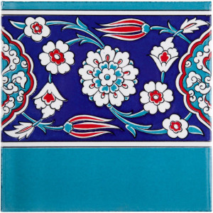 Safid - keramische Bordürenfliese Iznik