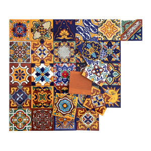 Girasol - Mexikanisches Talavera Patchwork - 30 Stück