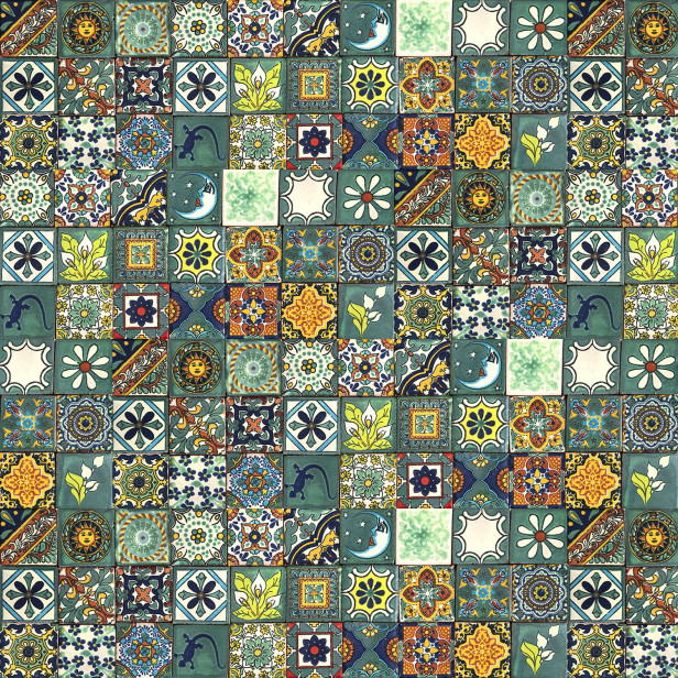 Verdicino - Mexikanische Fliesen 5x5 - 120 Stück