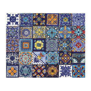 Tonito -  mexikanische Talavera Fliesen Patchwork - 5 x 5 cm