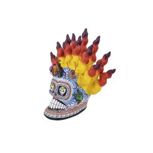 Cráneo flamas con bicho - Schädel in Flammen aus Mexiko