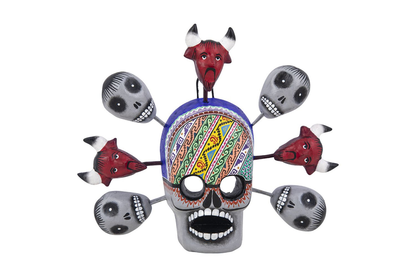 Cabeza diablo y muerto - Kunsthandwerk aus Mexiko