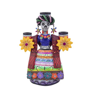 Candelero Frida - Kerzenhalter aus Mexiko - Höhe 21 cm