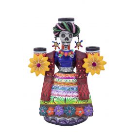 Candelero Frida - Kerzenhalter aus Mexiko - Höhe 21 cm