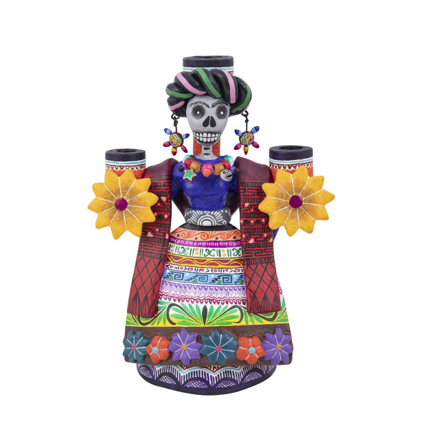 Candelero Frida - Kerzenhalter aus Mexiko - Höhe 21 cm