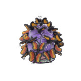 Cráneo con mariposas - Schädel mit Schmetterlingen aus Mexiko - Höhe 18 cm